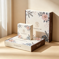 Boîte cadeau personnalisée en kraft style Mid-Century Modern, emballage recyclable de créateur pour cadeaux de luxe et vêtements, échantillon de conception gratuit en 72h