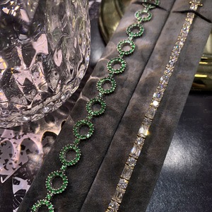 Pulsera de lujo de oro de 14K/18K, con un diamante redondo de 4.89 quilates cultivado en laboratorio. Joyería elegante para la noche (estilo femenino). - Product Image 2