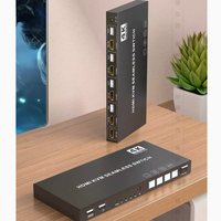 Commutateur KVM sans coupure 4 entrées 1 sortie avec multiviewer quadri-écrans et synchroniseur USB intégré pour clavier/souris