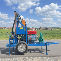Machine de forage de puits d'eau portable et personnalisable, certifiée CE, vente directe usine, profondeur max. 200m