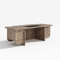 Vente en gros usine : Bureau d'ordinateur sculpté style antique, Bureau de direction sculpté, Bureau de direction d'angle