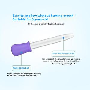 Pipeta líquida segura para niños duradera de silicona transparente de 5ml, cuentagotas para bebés, accesorio para alimentar agua, jugo de fruta o Medicina - Product Image 4