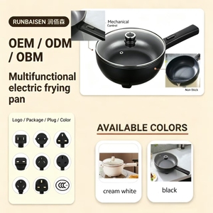 Sartén Eléctrica Multifuncional para el Hogar, Sartén Eléctrica Antiadherente <span class=keywords><strong>de</strong></span> Gran Capacidad, Permite Cocinar al Vapor, Hervir y Freír - Product Image 1