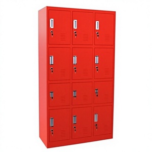 Armario de Almacenamiento de Acero con Cerradura de Cilindro para 12 Personas, 3 Filas, 4 Niveles, Uso Comercial, Oficina, Tienda, Vestidor - Product Image 1