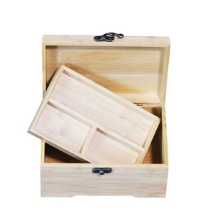 Bamboo Jewelry <b>Box</b> Double Layer Storage Organizer For Home Use With Traditional Craftsmanship - Product Image 5