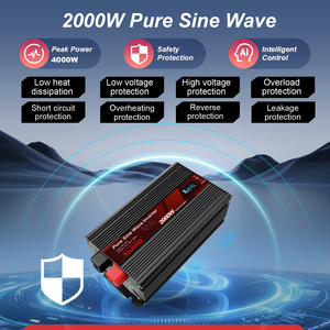 <span class=keywords><strong>Convertisseur</strong></span> de courant Tianmo 2000W à onde sinusoïdale pure, <span class=keywords><strong>convertisseur</strong></span> de courant pour voiture <span class=keywords><strong>12V</strong></span> <span class=keywords><strong>24V</strong></span> 48V vers 120V 220V AC pour camping-car, camion, solaire, extérieur - Product Image 4