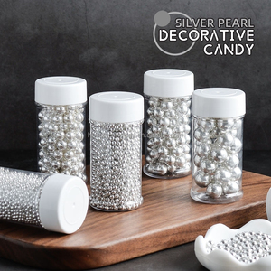 4-14mm perles <span class=keywords><strong>de</strong></span> sucre métalliques comestibles en argent brillant <span class=keywords><strong>de</strong></span> qualité supérieure dragées 85g pour décoration <span class=keywords><strong>de</strong></span> gâteau <span class=keywords><strong>de</strong></span> mariage - Product Image 2