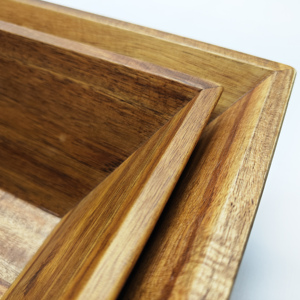 Ensemble de 2 bols à salade et à soupe en bois d'acacia jetables de haute qualité, écologiques, grande taille, style minimaliste, vaisselle de camping - Product Image 3