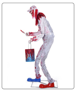Nueva Decoración de Halloween 2026, Payaso Gigante de Neón con Ojos LED Brillantes, Espeluznante y Aterrador, Animatrónico - Product Image 5