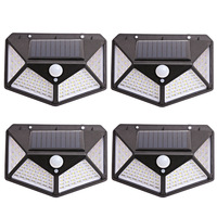 Boyid IP65 lampu keamanan tenaga surya LED 100, lampu Sensor gerakan nirkabel luar ruangan tahan air untuk taman halaman