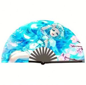 Abanico Plegable de Bambú Personalizado con Logotipo Impreso BSBH, Abanico Grande de 13 Pulgadas con Sonido Fuerte, Sublimación, Portátil para Fiestas - Product Image 3