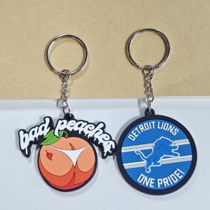 Sublimation <b>Blanks</b> Customized Promotional Cute Soft PVC Rubber Key <b>Ring</b> Key Chain Keychain, Rubber Keyring, Silicone Key Chain - Product Image 4