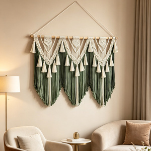 Decoración de <span class=keywords><strong>Pared</strong></span> de Arte Moderno Personalizada de Algodón con Patrón de Macramé y Adornos Geométricos para Colgar en la <span class=keywords><strong>Pared</strong></span> - Product Image 3
