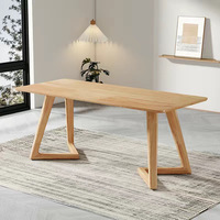 Table à manger pliante en bois massif de style nordique, fonctionnelle, moderne, rectangulaire, pour la maison, ensemble de table à thé
