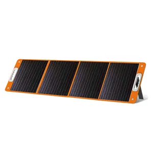 Outdoor solar charging panel photovoltaic power generation panel 4 Folds 200W USB supports fast charging function plastic handle