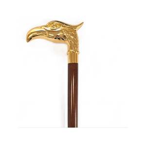 Bastón de madera de haya con mango de latón - Product Image 1