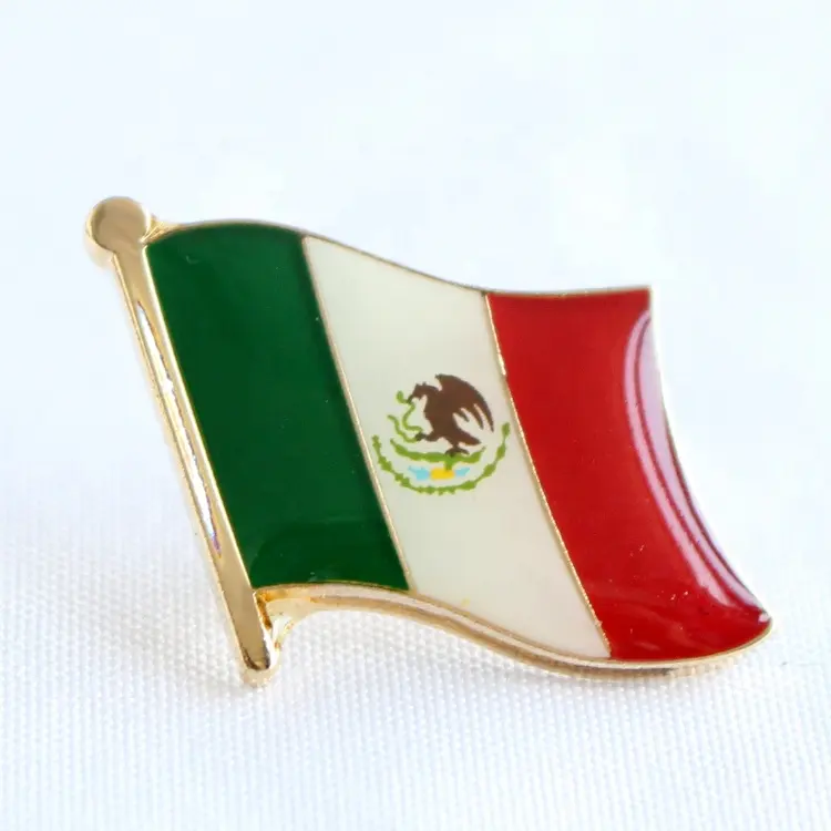 ธงประเทศเม็กซิโกเคลือบขาสำหรับโรงงานเสื้อผ้าธงประเทศที่กำหนดเอง