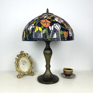 Lámpara de Mesa LED Tulipán con Cúpula de Vidrio Estilo Mediterráneo, Flexible, Ecológica, de Longhuijing, 16 Pulgadas, AC E26, para Lectura Junto a la Cama - Product Image 3