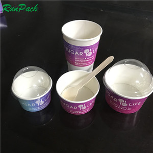 Cartón impreso personalizado, pintas de helado desechables, tinas de yogur, cucharas de plástico con tapas y varios tamaños/papel - Product Image 3