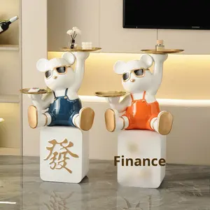 Oso Violento de Resina para Decoración de Suelo, Grande, para Recepción, Sala de Estar, Hogar, Regalo de Inauguración, Obsequio de Bienvenida, Atrae <span class=keywords><strong>la</strong></span> Riqueza y <span class=keywords><strong>la</strong></span> Buena Fortuna - Product Image 5