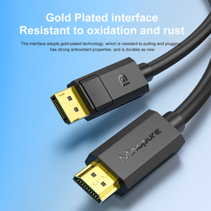 Câble <span class=keywords><strong>DisplayPort</strong></span> <span class=keywords><strong>vers</strong></span> <span class=keywords><strong>HDMI</strong></span> Mindpure 4K 30Hz 1080P <span class=keywords><strong>144Hz</strong></span>, <span class=keywords><strong>adaptateur</strong></span> DP <span class=keywords><strong>vers</strong></span> <span class=keywords><strong>HDMI</strong></span> plaqué or pour ordinateur portable, ordinateur de bureau, moniteur, projecteur - Product Image 4