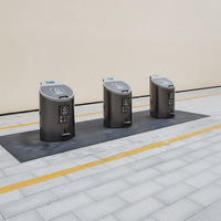 Compacteur de déchets souterrain, système d'élimination des ordures souterrain, poubelles souterraines, bac à déchets avec réceptacle souterrain