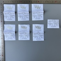 Étiquettes de vêtements personnalisées avec logo de marque, étiquettes tissées cousues dans les vêtements, étiquettes de col pour vêtements