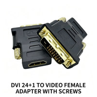 Adaptateur Vidéo DVI-D 24+1 Mâle-Femelle Plaqué Or 1080P Bidirectionnel Connecteur HD pour Ordinateur de Jeu Neuf Carte Graphique PC