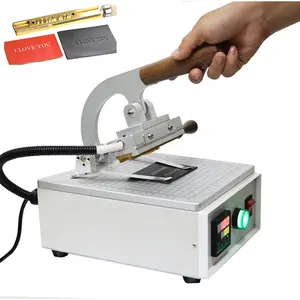 Máquina eléctrica de estampado de cuero, sello de Metal personalizado, máquina de estampado en caliente de cuero en relieve