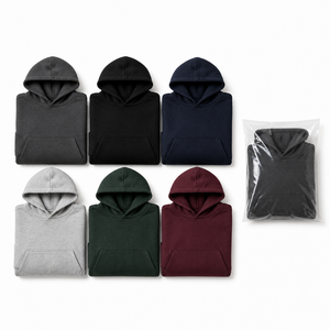 เสื้อสเวตเชิ้ตมีฮู้ดขนาดใหญ่สำหรับผู้ชาย สีพื้น ผ้าฟลีซ สวมใส่สบาย มีกระเป๋า ดีไซน์เรียบง่าย ทรงปกติ เหมาะสำหรับใส่ในฤดูใบไม้ร่วง - Product Image 6