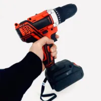 Perceuse-visseuse sans fil portable 21V avec moteur à balais et batterie remplaçable pour projets de bricolage à domicile et travaux de bricoleur - Vente en gros