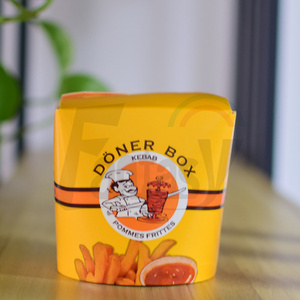 Blanco a prueba de grasa 16oz desechable para llevar papel Kraft tazón de sopa taza para sopa caliente gachas con tapa de papel Cubo de papel para sopa - Product Image 5