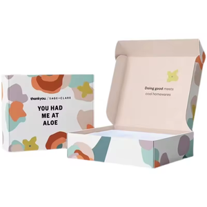 Benutzer definiertes Logo gedruckt Kraft papier Karton Verpackung Wellpappe Mailer Versand kartons - Product Image 2