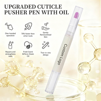 Poussoir à cuticules et stylo à huile à marque privée, dissolvant doux pour cuticules sèches et abîmées, stylo de soin des ongles à l'huile de jojoba et à la vitamine E
