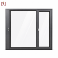 Ventana de Microventilación Residencial de Aluminio, Panel de Vidrio de Gran Vista, Eficiencia Energética, Impermeable, Tamaño Personalizado para Proyectos de Villas
