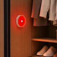 Lampe de nuit magnétique rechargeable par USB moderne, éclairage LED mural pour armoire avec détecteur de mouvement pour chambre à coucher et éclairage de placard