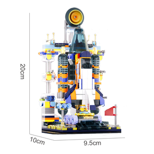 QS Nouveau design Jouets éducatifs pour enfants Briques à construire sur le thème de l'espace DIY Jouets en plastique 6 en 1 Blocs de construction pour enfants de <span class=keywords><strong>3</strong></span> ans et plus Cadeau - Product Image 4