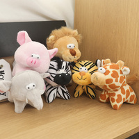 Mainan Hewan Peliharaan Seri Lucu Grosir, Boneka Hewan Berbunyi Lion Tiger Zebra Gajah Babi Jerapah Anjing, Mainan Kunyah Lembut Interaktif