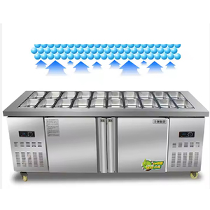 Refrigerador Comercial de Acero Inoxidable para Barra de Ensaladas, Mesa de Preparación de Ensaladas, Refrigerador Mostrador para Pizza y Sándwiches, Vitrina Refrigerada de Preparación - Product Image 2
