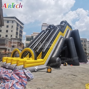 Trong kho 30m dài 4 làn trượt trượt bơm hơi khổng lồ cho người lớn | trượt điên lớn với hồ bơi có thể tháo rời - Product Image 4