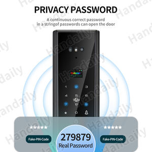 HanDaily Palm Tuya Wifiビデオインターホンスマートドアロック3D顔認識ロック-アンチピークデジタルドアロック - Product Image 5