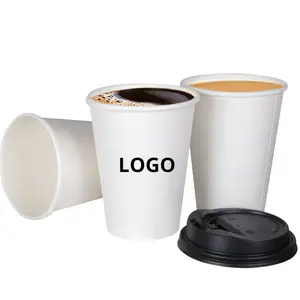 阿联酋热卖可生物降解9盎司普通阿联酋定制印刷印刷白色热咖啡纸杯制造商