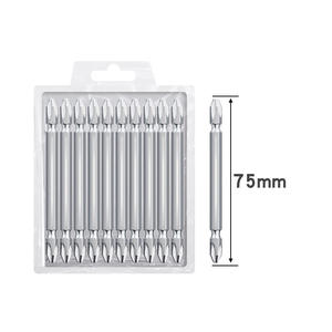 ไขควงกระแทกหัวคู่ขนาด65มม. สีดำฟอสไฟด์ S2 Phillips เหล็กแม่เหล็กแบบ DIY มีกล่องสีเหลืองปรับแต่งได้ - Product Image 2