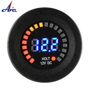 Цифровой цветной светодиодный вольтметр-индикатор постоянного тока <span class=keywords><strong>12</strong></span>-24 В для автомобилей, лодок, мотоциклов, грузовиков, квадроциклов - Product Image 2