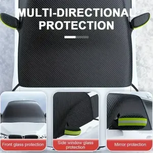 RTS Y0146 Couverture de neige universelle pour <span class=keywords><strong>pare</strong></span>-brise de SUV, tissu Oxford de qualité supérieure, protection contre le gel, accessoires d'extérieur d'hiver avec aimants - Product Image 2