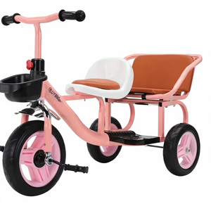 Tricycle double pour <span class=keywords><strong>b</strong></span>é<span class=keywords><strong>b</strong></span>és, <span class=keywords><strong>16</strong></span> <span class=keywords><strong>pouces</strong></span>, 3 roues, prix bas, fabriqué en usine, pour enfants, deux <span class=keywords><strong>b</strong></span>é<span class=keywords><strong>b</strong></span>és - Product Image 4