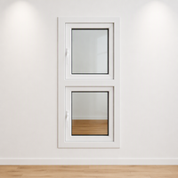 Fenêtre à double battant en PVC double vitrage pour chambre, cuisine, maison