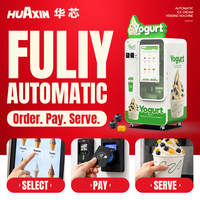 Distributeur automatique de crème glacée pour desserts glacés, idéal pour cafés, centres commerciaux, halls d'hôtels et commerces de détail en libre-service