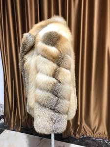 <span class=keywords><strong>Cappotto</strong></span> Personalizzato in Vera <span class=keywords><strong>Pelliccia</strong></span> di Volpe <span class=keywords><strong>Rosso</strong></span> Brillante da Uomo Taglie Forti - Product Image 6