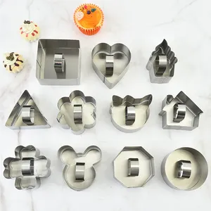 Best Seller Baking Equipment Stainless Steel Cake Decoration Tart Ring Mold Cookie Cutter Mousse Cake Ring With Lid